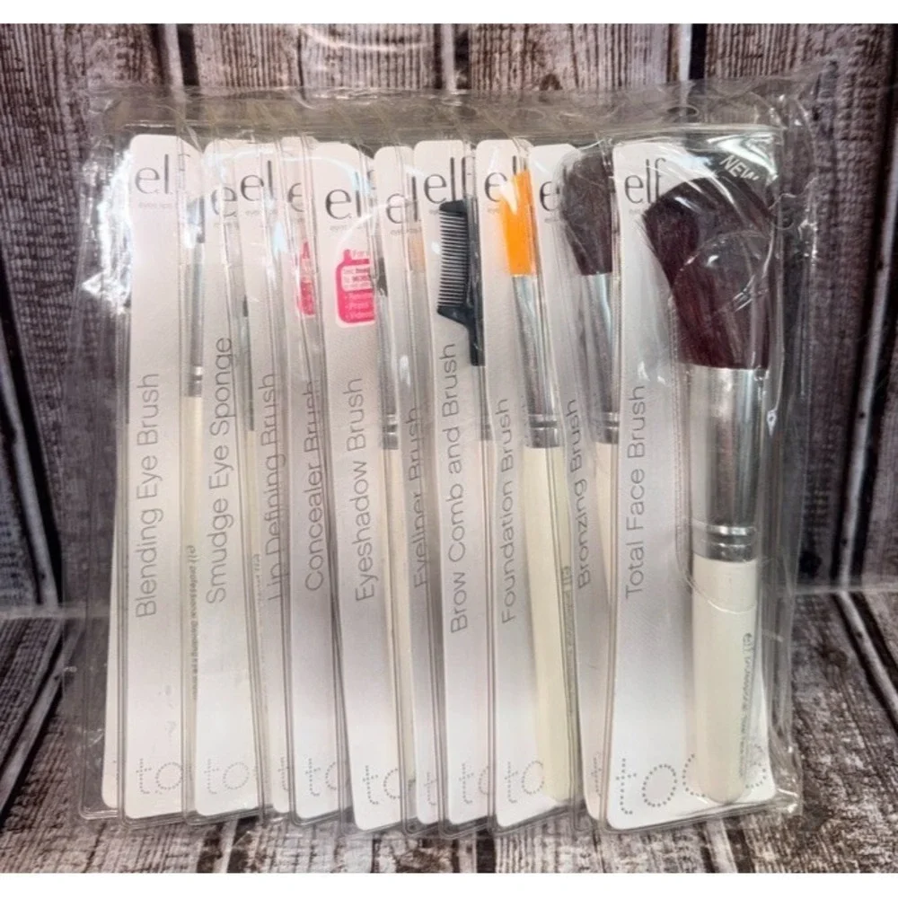 e.l.f. Makeup Brush Set 12pc + Makeup Artist Brush Belt NEW Makeup Artist Bundle